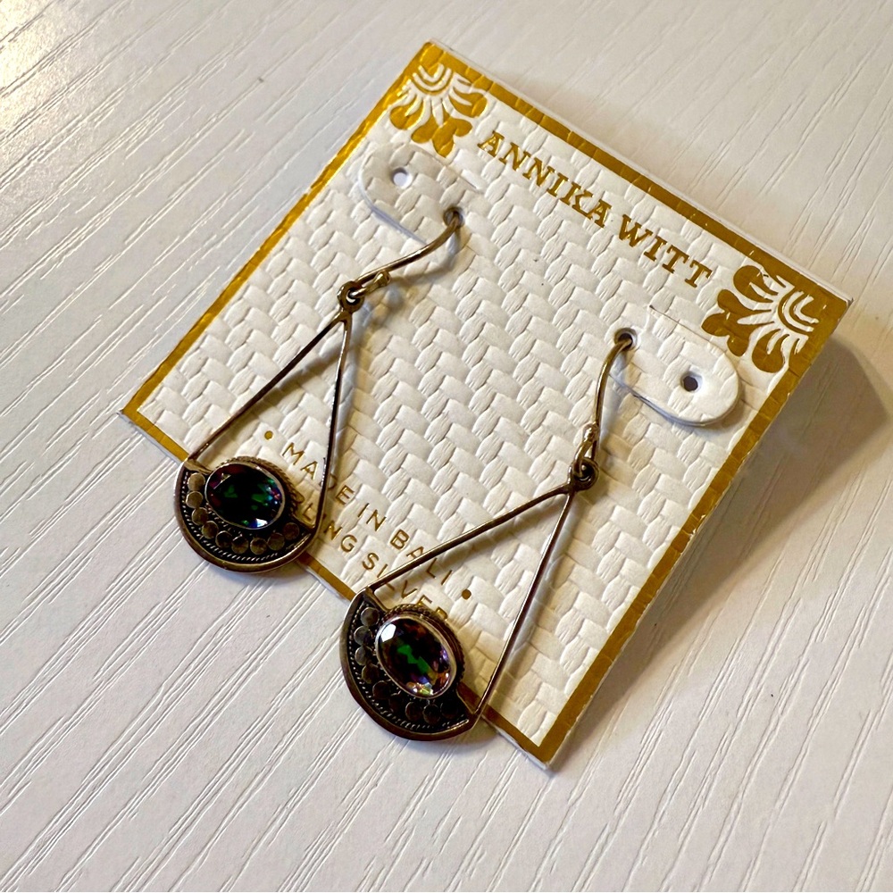 Nwot Annika Witt Bali Sterling Silver Dangle Earrings